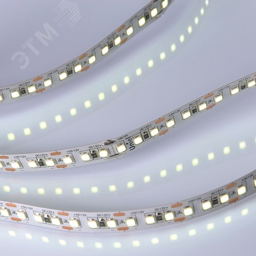 Лента гибкая светодиодная на самоклеящейся основе. ULS-M14-2835-168LED/m-10мм-IP20-DC12V-14W/m-5м-6500K PROFI Катушка 5м. в герметичной упаковке. Дневной свет (6500K) - фото 4