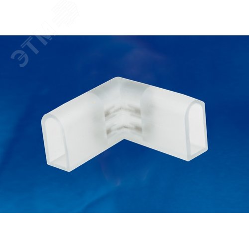 Соединитель контактный L-образный для светодиодных лент ULS-N21 NEON 220В, 8x16мм, 2 контакта, UTC-K-22/N21 CLEAR 010 POLYBAG, прозрачный, 10 штук в пакете - фото 1