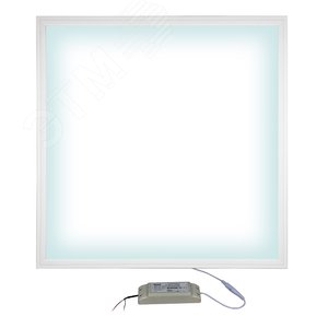 Изображение товара Светильник светодиодный потолочный встраиваемый белый свет (4000K) корпус белый в комплекте с источником питания (шт)