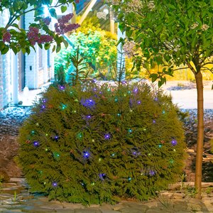 Гирлянда cадовая на солнечной батарее Роса, 100 светодиодов, разноцветный свет, 1xАА Ni-Mh аккумулятор в/к IP44 - фото 2