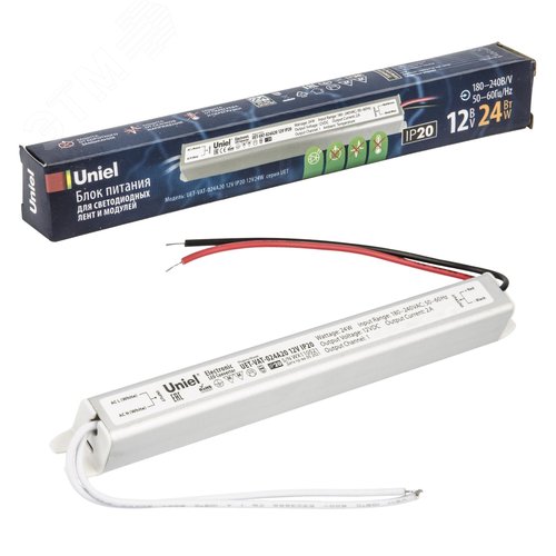 Блок питания ультратонкий 24Вт 12В Металлический корпус UET-VAT-024A20 12V IP20 - фото 2