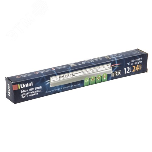 Блок питания ультратонкий 24Вт 12В Металлический корпус UET-VAT-024A20 12V IP20 - фото 3