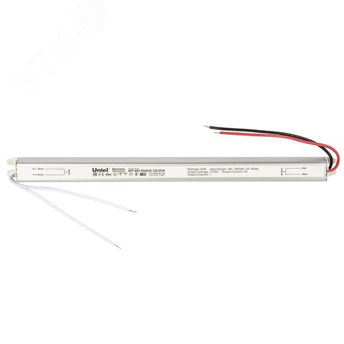 Блок питания ультратонкий 36Вт 12В Металлический корпус UET-VAT-036A20 12V IP20 - фото 2