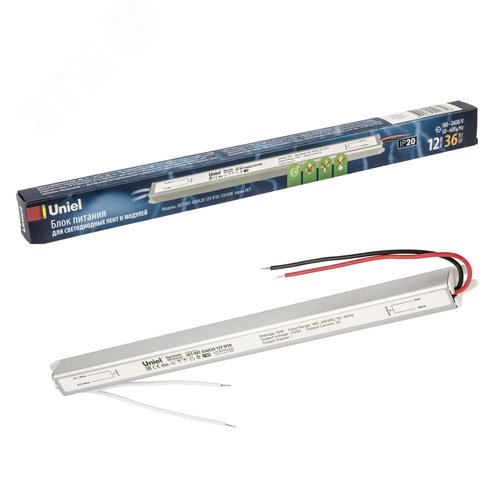 Блок питания ультратонкий 36Вт 12В Металлический корпус UET-VAT-036A20 12V IP20 - фото 3