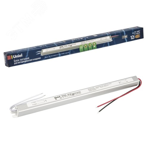 Блок питания ультратонкий 48Вт 12В Металлический корпус UET-VAT-048A20 12V IP20 - фото 2