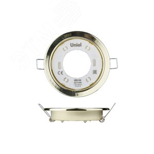 Светильник ультратонкий встраиваемый в составе    набора из 10шт GX53/H2 GOLD 10 PROM Корпус золото Картон UL-00005053 Uniel UL-00005053 Uniel - фото 1