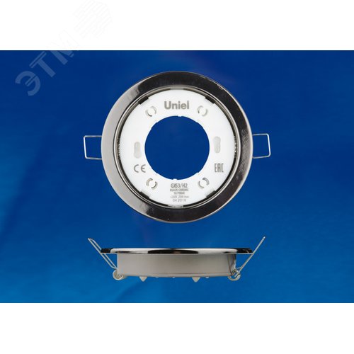 Светильник ультратонкий встраиваемый GX53/H2 BLACK CHROME 10 PROM В составе набора из 10шт Корпус черный хром UL-00005055 Uniel - фото 2