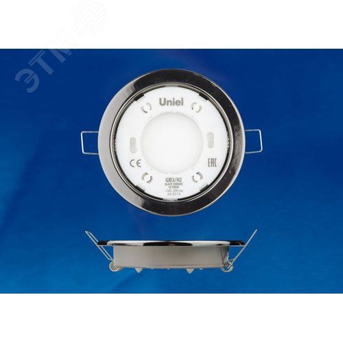 Светильник ультратонкий встраиваемый GX53/H2 BLACK CHROME 10 PROM В составе набора из 10шт Корпус черный хром UL-00005055 Uniel - фото 3