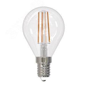 Лампа светодиодная LED-G45-9W/3000K/E14/CL PLS02WH Форма шар прозрачная  Sky Теплый (3000К) Картон