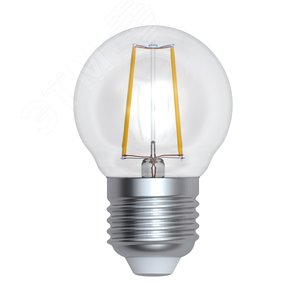 Лампа светодиодная Форма шар прозрачная Серия Sky Теплый белый свет (3000К) LED-G45-9W/3000K/E27/CL PLS02WH