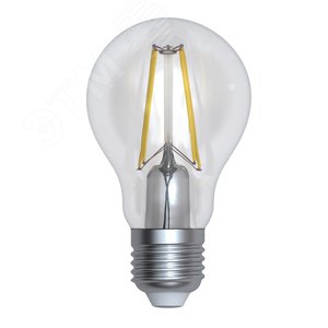 Лампа светодиодная диммируемая. Форма А, проз     рачная LED-A60-10W/4000K/E27/CL/DIM GLA01TR