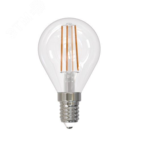 Лампа светодиодная диммируемая 9 Вт Форма шар прозрачная Серия Air Белый свет 4000K Картон ТМ LED-G45-9W/4000K/E14/CL/DIM GLA01TR - фото 1