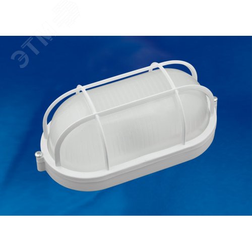 Светильник светодиодный влагозащищенный овал с решеткой дневной белый свет 6000K 600 Лм 210x105x85 мм белый корпус ТМ - фото 3