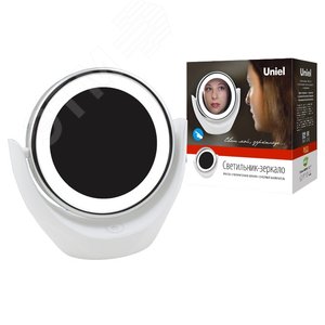 Изображение товара Светильник настольный — зеркало На батарейках 3AA(не в/к) Сенсорный выключатель TLD-592 White/LED/13Lm/6000K/3АА Белый (шт)