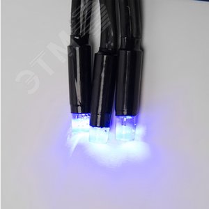 Гирлянда светодиодная с контроллером 10 м ULD-S1000-120/DBA BLUE IP67 120 светодиодов синий свет черный провод - фото 3