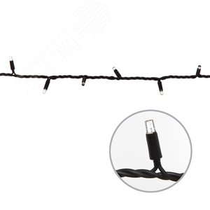 Гирлянда светодиодная с контроллером 10 м 120 светодиодов черный провод ULD-S1000-120/DBA WHITE IP67 - фото 2