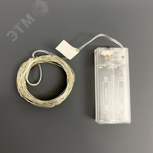 Гирлянда светодиодная на батарейках 2AA не в/к Роса 5 м 50 светодиодов Разноцветный свет Провод медный ULD-S0500-050/SCB/2AA MULTI IP20 DEW - фото 4