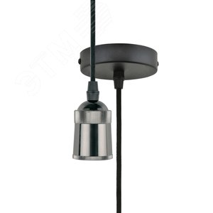 Патрон декоративный серия Techno с проводом (1м) и креплением Материал алюминий DLC-T-S31/E27 TS/1M/BL PEARL BLACK ,Цвет черный жемчуг ТМ - фото 2