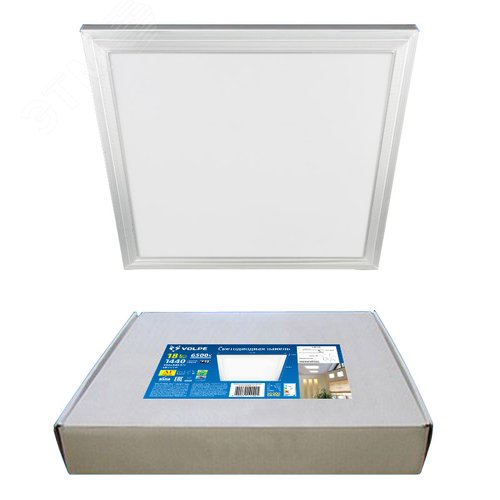 Светильник светодиодный потолочный ДВО 18 Вт универсальный Белый свет 4000K Рассеиватель матовый В комплекте с источником питания Корпус белый ULP-Q107 3030-18W/4000K WHITE - фото 2