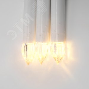 Гирлянда светодиодная Свечки 4 м 20 светодиодов Теплый белый свет Постоянное свечение зеленый проводULD-S0400-020/SGA WARM WHITE IP20 CANDLES - фото 3