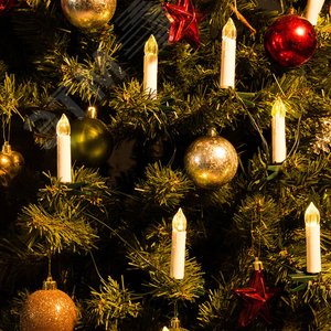 Гирлянда светодиодная Свечки 6 м 30 светодиодов Теплый белый свет Постоянное свечение зеленый провод ULD-S0600-030/SGA WARM WHITE IP20 CANDLES - фото 5