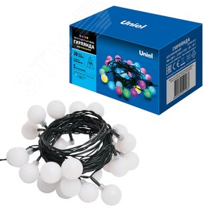 Гирлянда светодиодная Радуга-1 5 м 30 светодиодов RGB свет зеленый провод ULD-S0500-030/DGA RGB IP20 RAINBOW-1 - фото 2