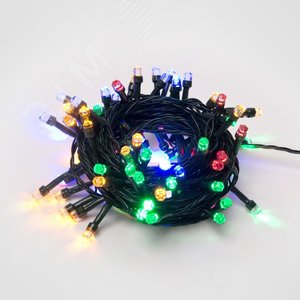 Изображение товара Гирлянда светодиодная с контроллером Кристал-1 8м 100 светодиодов разноцветный све, зеленый провод ULD-S0800-100/DGA MULTI IP20 CRYSTAL-1 (шт)
