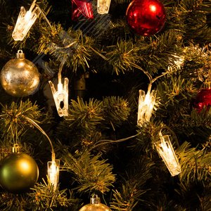 Гирлянда светодиодная на батарейках 2AA (не в/к) Прищепки 2м 10 светодиодов Теплый белый свет Провод прозрачный ULD-S0200-010/STB/2AA WARM WHITE IP20 CLIPS - фото 4