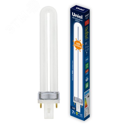 Лампа светодиодная 7 Вт Форма PL матовая Цоколь G23 Белый свет 4000K Картон LED-PL-7W/4000K/G23/FR PLZ03WH - фото 2