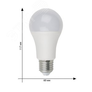 Лампа светодиодная с датчиком освещенности LED-A60-10W/4000K/E27/PS PLS10WH Форма A матовая Белый свет (4000K) - фото 4