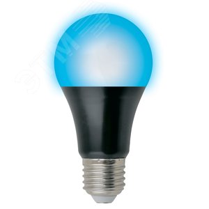 Лампа светодиодная ультрафиолетовая для дискотек LED-A60-9W/UVAD/E27/FR PLZ07BK Спектр UVA 410нм Картон UL-00005855 Uniel - 2