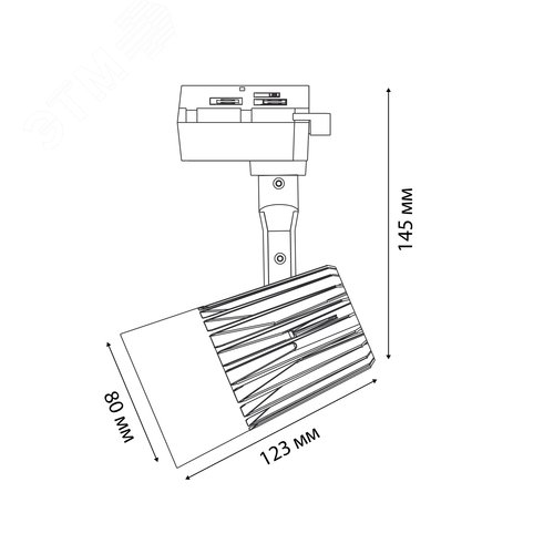 Светильник-прожектор светодиодный трековый ULB-Q274 25W/4000К BLACK 2200 Лм Белый свет (4000К) Корпус черный - фото 2