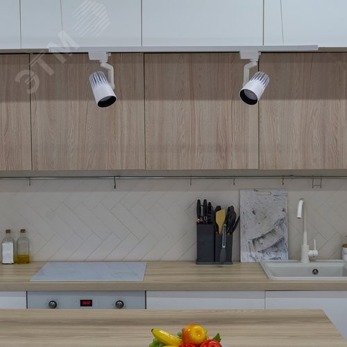 Светильник-прожектор ULB-Q274 30W/4000К WHITE светодиодный трековый 3000 Лм Белый свет (4000К) Корпус белый ТМ Volpe - фото 4