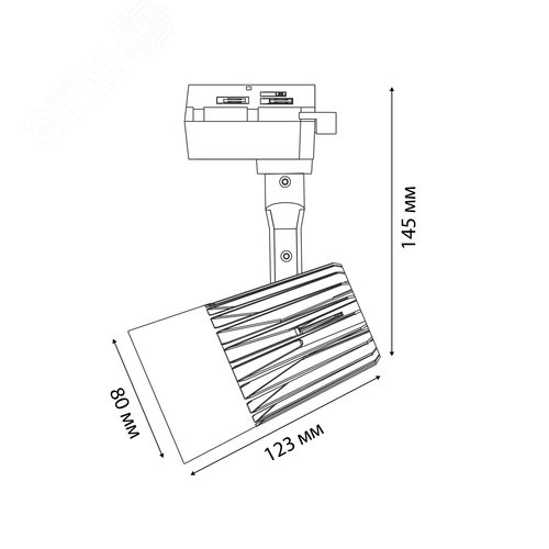 Светильник-прожектор ULB-Q274 30W/4000К WHITE светодиодный трековый 3000 Лм Белый свет (4000К) Корпус белый ТМ Volpe - фото 2
