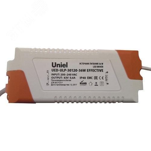 Изображение товара Блок питания для светодиодных панелей ULP-36W Effective UED-ULP-36W/Y EFFECTIVE (шт)
