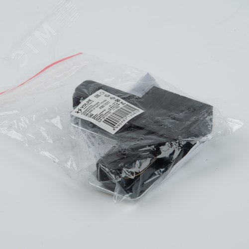 Соединитель UBX-Q122 G21 BLACK 1 POLYBAG для шинопроводов типа G. L-образный. Однофазный, черный - фото 3