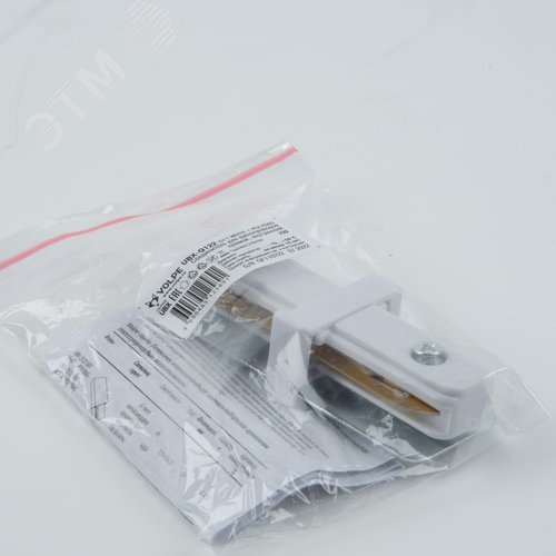 Соединитель для 2-х шинопроводов типа G, прямой внутренний. Однофазный.UBX-Q122 G11 WHITE 1 POLYBAG белый - фото 6