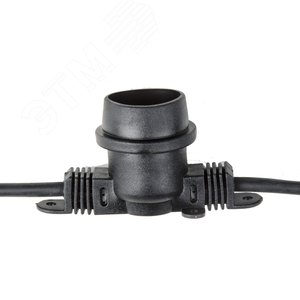 Гирлянда Белт-Лайт 10 м + 1,5 м сетевой шнур 40 патронов E27 шаг 25 см черная UDL-K110 40/E27/10M IP65 BLACK BELT-LIGHT - фото 3