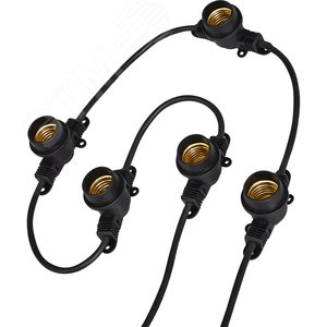 Гирлянда Белт-Лайт UDL-K120 200/E27/100M IP65 BLACK BELT-LIGHT 100 м + 1,5 м сетевой шнур 200 патронов E27 шаг 50 см черная - фото 2