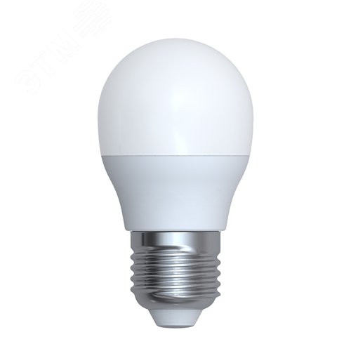 Лампа светодиодная 6 Вт Форма шар матовая Белый свет 4000К Картон LED-G45-6W/4000K/E27/FR/RA95 PLK01WH - фото 1