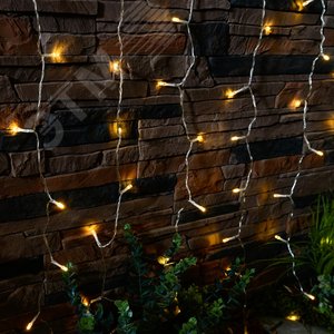 Занавес садовый на солнечной батарее USL-S-131/PT1515 WARM WHITE CURTAIN 192 светодиода Теплый белый свет 1хАА Ni-Mh аккумулятор в/к IP44 - фото 3