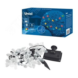 Гирлянда садовая на солнечной батарее USL-S-129/PT4000 BUTTERFLIES Бабочки 20 светодиодов Разноцветный свет 1хАА Ni-Mh аккумулятор в/к IP44 - фото 2