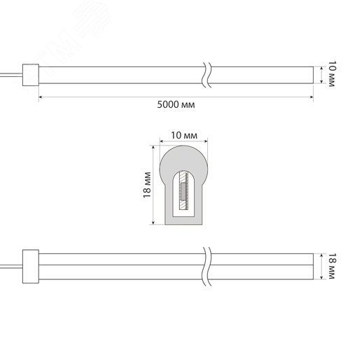 Комплект светодиодной ленты 5 м. IP67.ULS-N22 5M/RGB/1.5M IP67 RRP50C01 RGB. Cетевой шнур 1,5 м с контроллером. - фото 12