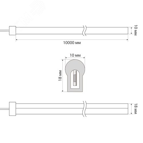 Комплект светодиодной ленты 10 м. IP67. ULS-N22 10M/RGB/1.5м IP67 RRP100C01 RGB. Cетевой шнур 1,5 м с контроллером - фото 6