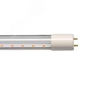 Лампа светодиодная для растений. LED-T8-18W/SPSB/G13/CL PLP30WH Форма T8, прозрачная. Спектр для рассады и цветения. ТМ . - фото 3