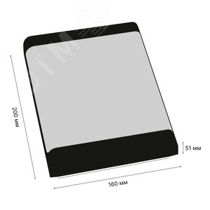 Светильник светодиодный влагозащищенный прямоугольник белый свет 4000K 200x160x58 мм корпус белый ULW-Q280 22W/4000K/S02 IP65 BLACK - фото 2