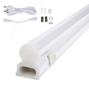 Светильник линейный светодиодный (аналог Т5), 220 В, с выключателем ULI-Q150 18W/4000K IP40 WHITE, кабель и крепление в комплекте, белый свет (4000K), корпус белый TM Volpe - фото 3