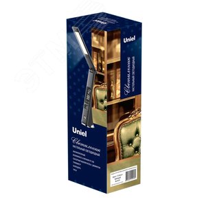 Светильник TLD-567 Black/LED/300Lm/4500K/Dimmer настольный c часами, календарем, термометром, 6W. Встроенный аккумулятор 2000mAh. Сенсорный выключатель. Диммер. Черный. - фото 5