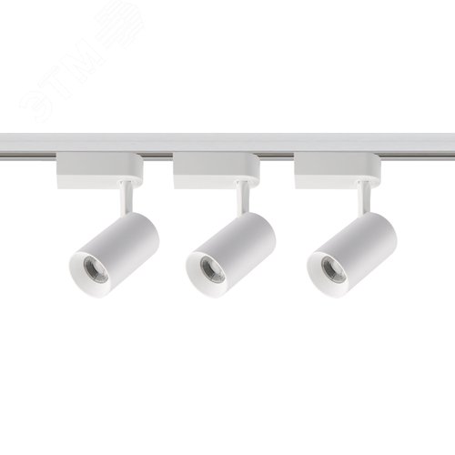 Светильник-прожектор ULB-Q291 8W/4200К/K WHITE SET31 светодиодный трековый, в составе набора из 3 штук на шинопроводе 1 м с коннектором. 1800 Лм. Белый свет (4200К). Корпус белый. ТМ Volpe - фото 2