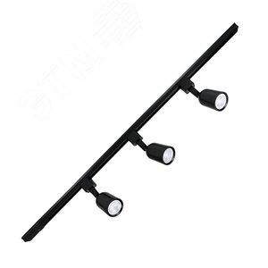Светильник-прожектор ULB-Q292 8W/4200К/K BLACK SET31 светодиодный трековый, в составе набора из 3 штук на шинопроводе 1 м с коннектором. 1800 Лм. Белый свет (4200К). Корпус черный. ТМ Volpe - фото 2